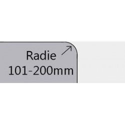 Välj:  -  Rundade hörn 100mm - 200mm radie   -  Ange antal stycken: 