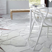 Lappi Vit Oregelbunden Skiffer