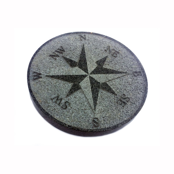 Stenimporten Kompassros Granit dia:41cm Kompassros